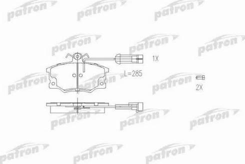 Patron PBP370 - Гальмівні колодки, дискові гальма autozip.com.ua
