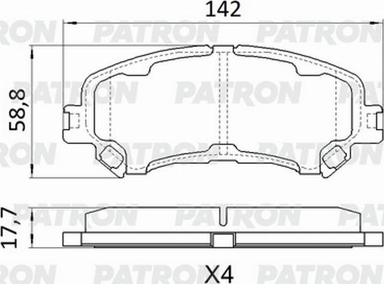 Patron PBP246 - Гальмівні колодки, дискові гальма autozip.com.ua