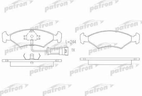 Patron PBP212 - Гальмівні колодки, дискові гальма autozip.com.ua