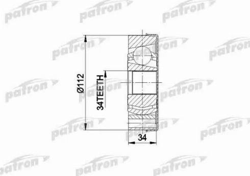 Patron PCV5034 - Шарнірний комплект, ШРУС, приводний вал autozip.com.ua