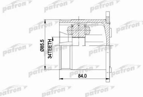 Patron PCV5031 - Шарнірний комплект, ШРУС, приводний вал autozip.com.ua