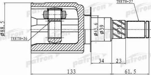 Patron PCV1410 - Шарнір, ШРУС, приводний вал autozip.com.ua