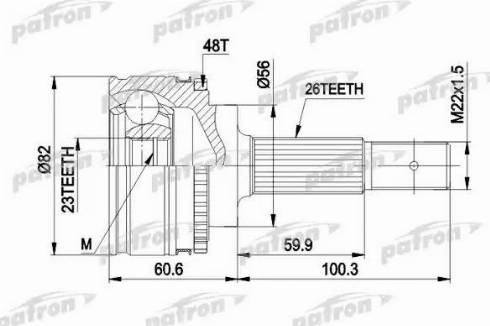 Patron PCV1483 - Шарнірний комплект, ШРУС, приводний вал autozip.com.ua