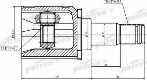 Patron PCV1427 - Шарнір, ШРУС, приводний вал autozip.com.ua