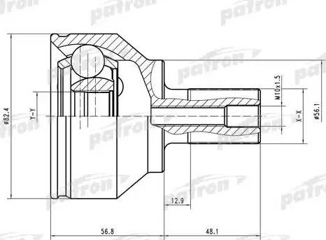 Patron PCV1563 - Шарнірний комплект, ШРУС, приводний вал autozip.com.ua