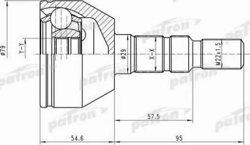 Patron PCV1504 - Шарнір, ШРУС, приводний вал autozip.com.ua