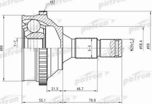 Patron PCV1585 - Шарнір, ШРУС, приводний вал autozip.com.ua