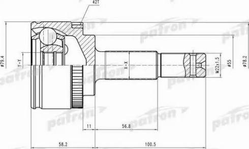 Patron PCV1647 - Шарнір, ШРУС, приводний вал autozip.com.ua