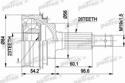 Patron PCV1030 - Шарнірний комплект, ШРУС, приводний вал autozip.com.ua