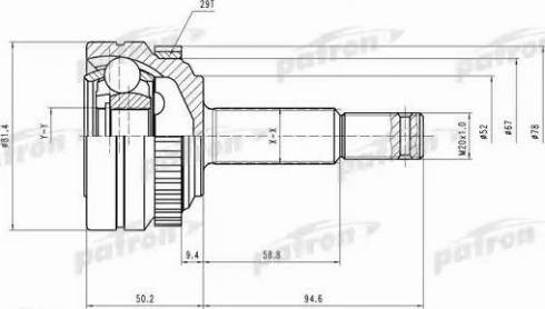 Patron PCV1118 - Шарнірний комплект, ШРУС, приводний вал autozip.com.ua