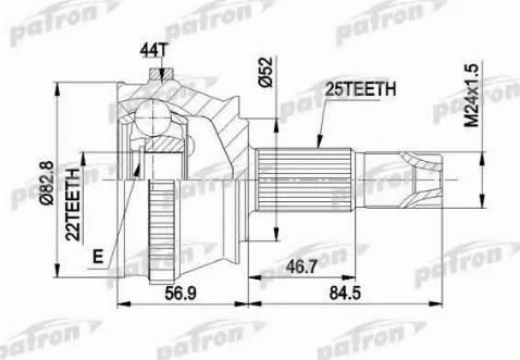 Patron PCV1210 - Шарнірний комплект, ШРУС, приводний вал autozip.com.ua