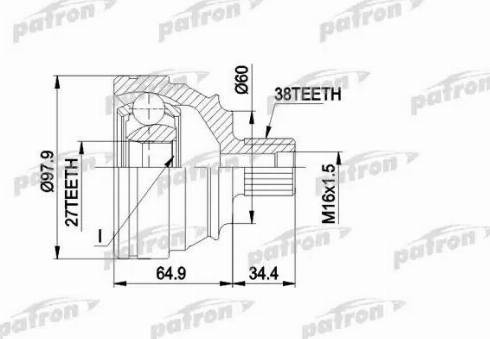 Patron PCV1230 - Шарнірний комплект, ШРУС, приводний вал autozip.com.ua