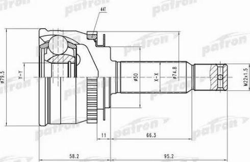 Patron PCV3902 - Шарнірний комплект, ШРУС, приводний вал autozip.com.ua