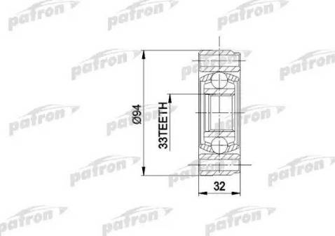 Patron PCV3004 - Шарнірний комплект, ШРУС, приводний вал autozip.com.ua