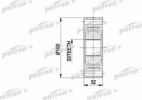 Patron PCV3001 - Шарнір, ШРУС, приводний вал autozip.com.ua