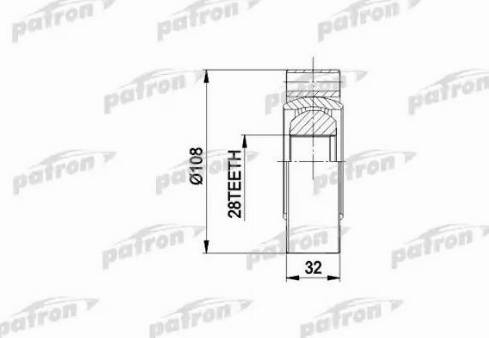 Patron PCV3016 - Шарнірний комплект, ШРУС, приводний вал autozip.com.ua