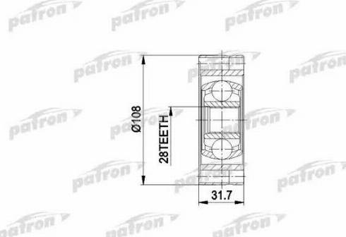 Patron PCV3024 - Шарнір, ШРУС, приводний вал autozip.com.ua