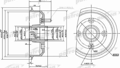 Patron PDR1529 - Гальмівний барабан autozip.com.ua