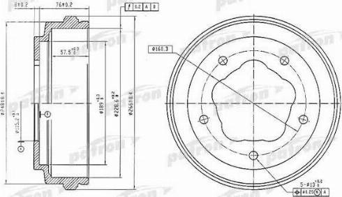 Patron PDR1062 - Гальмівний барабан autozip.com.ua