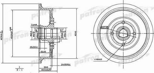 Patron PDR1200 - Гальмівний барабан autozip.com.ua