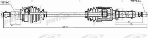 Patron PDS4994 - Приводний вал autozip.com.ua