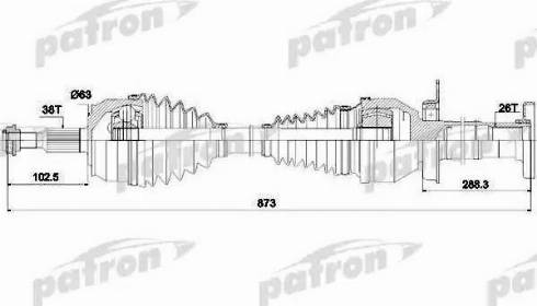 Patron PDS4502 - Приводний вал autozip.com.ua