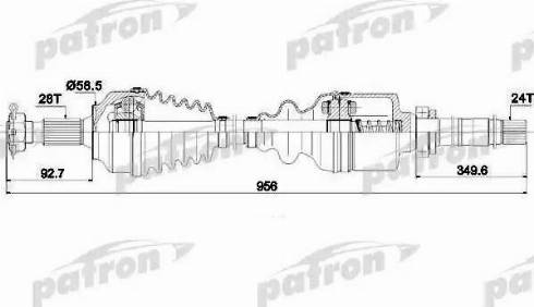 Patron PDS4580 - Приводний вал autozip.com.ua