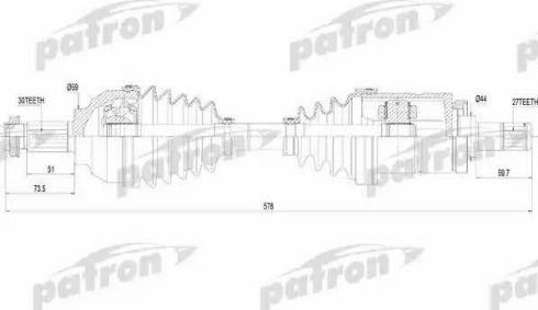 Patron PDS4620 - Приводний вал autozip.com.ua