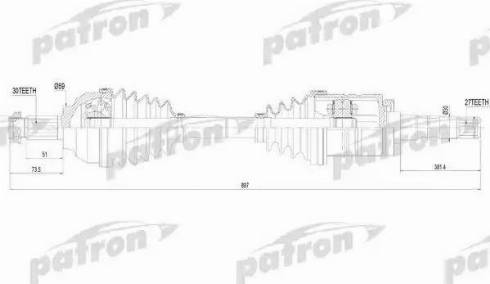 Patron PDS4621 - Приводний вал autozip.com.ua