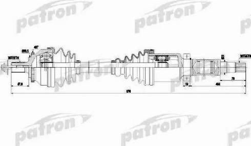 Patron PDS0441 - Приводний вал autozip.com.ua