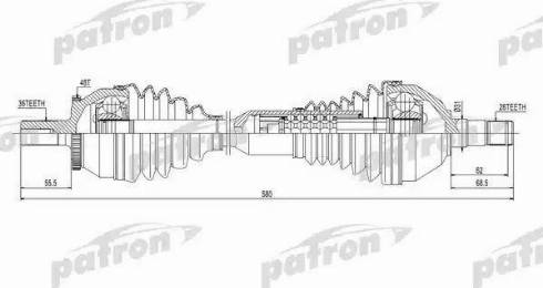 Patron PDS0443 - Приводний вал autozip.com.ua