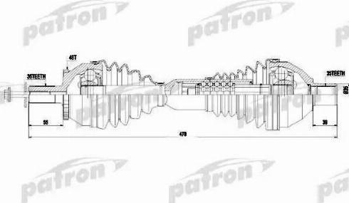 Patron PDS0442 - Приводний вал autozip.com.ua