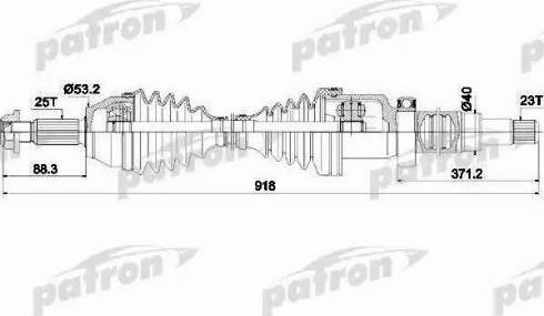 Patron PDS0451 - Приводний вал autozip.com.ua