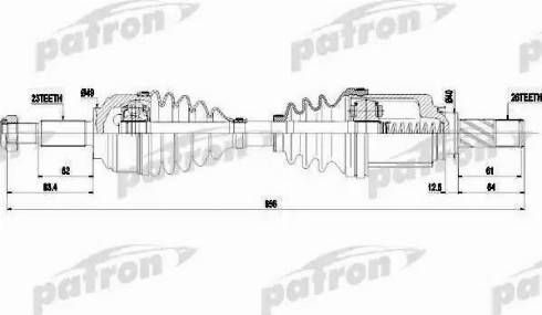 Patron PDS0452 - Приводний вал autozip.com.ua