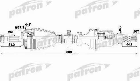 Patron PDS0409 - Приводний вал autozip.com.ua