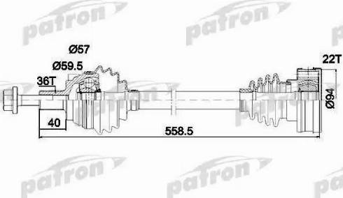 Patron PDS0410 - Приводний вал autozip.com.ua