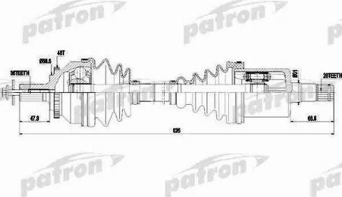 Patron PDS0420 - Приводний вал autozip.com.ua