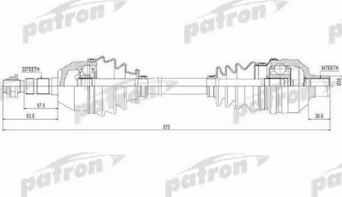 Patron PDS0422 - Приводний вал autozip.com.ua