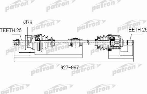 Patron PDS0502 - Приводний вал autozip.com.ua