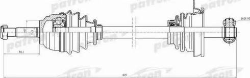 Patron PDS0587 - Приводний вал autozip.com.ua