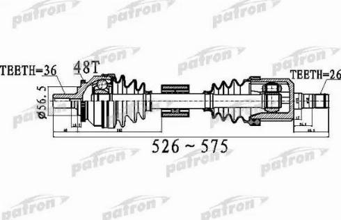 Patron PDS0535 - Приводний вал autozip.com.ua