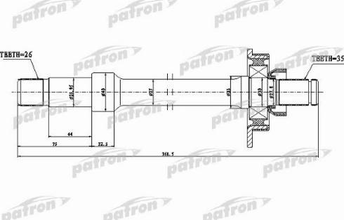 Patron PDS0537 - Приводний вал autozip.com.ua