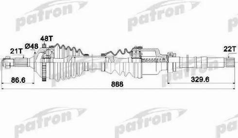 Patron PDS0091 - Приводний вал autozip.com.ua