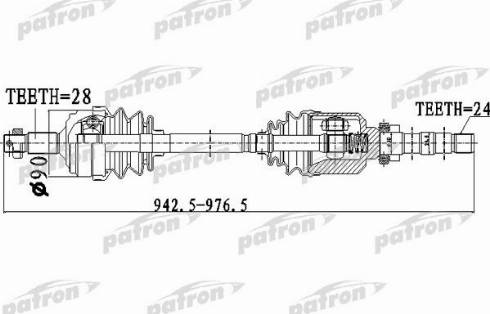 Patron PDS0050 - Приводний вал autozip.com.ua