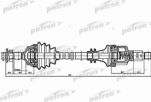 Patron PDS0058 - Приводний вал autozip.com.ua