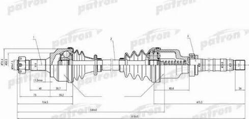 Patron PDS0069 - Приводний вал autozip.com.ua