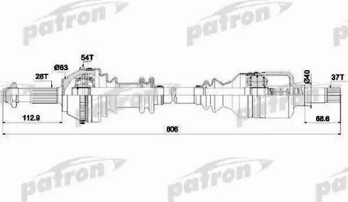 Patron PDS0084 - Приводний вал autozip.com.ua