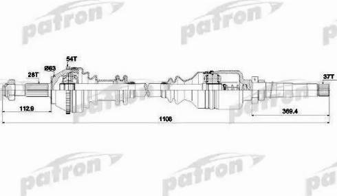 Patron PDS0085 - Приводний вал autozip.com.ua