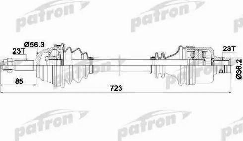 Patron PDS0035 - Приводний вал autozip.com.ua