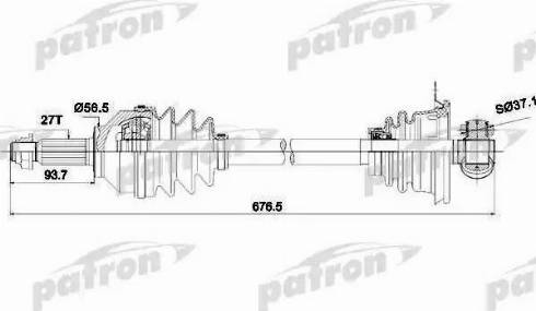 Patron PDS0196 - Приводний вал autozip.com.ua